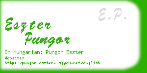 eszter pungor business card
